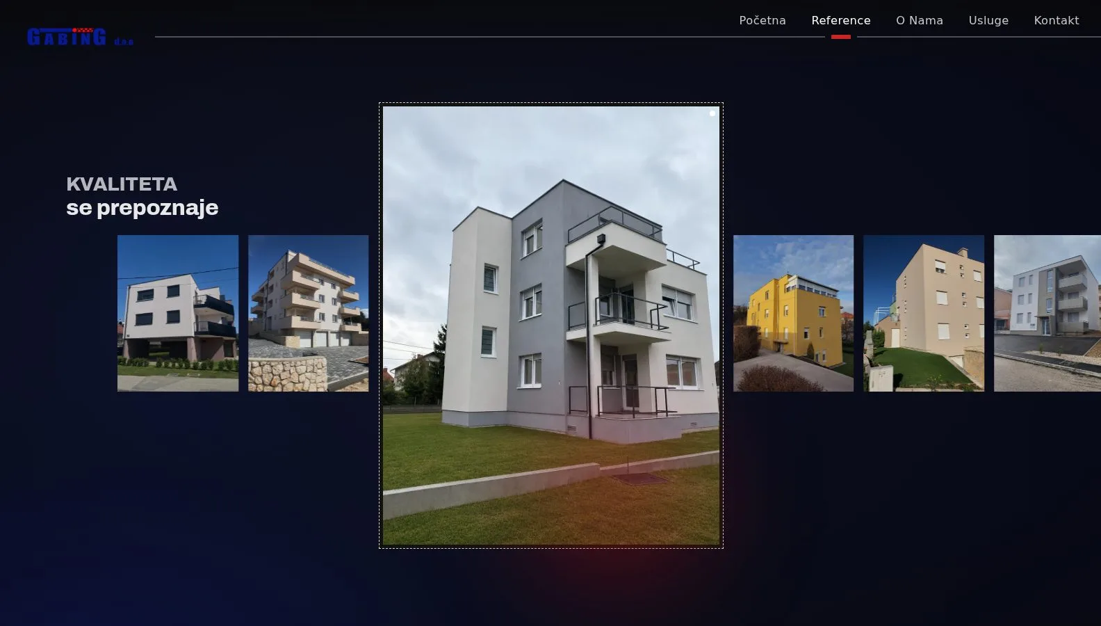 Galerija referenci na web stranici GABING — fasade stambenih zgrada