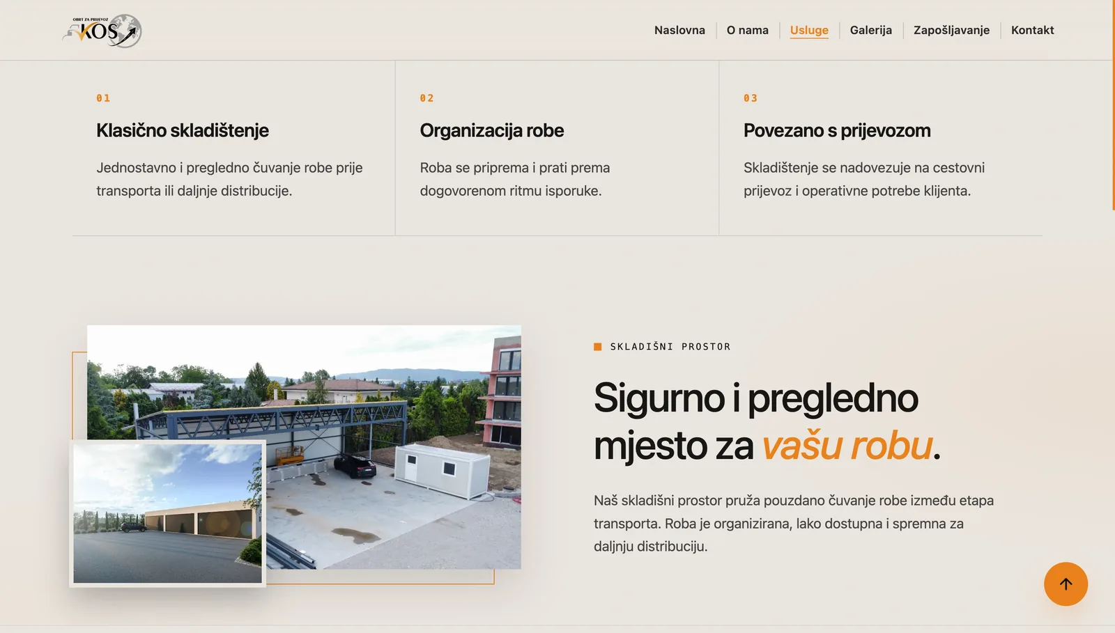 Sekcija voznog parka na web stranici KOS Prijevoz